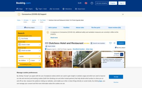 Dutchess Hotel and Restaurant, Fort Portal – Updated 2020 ...