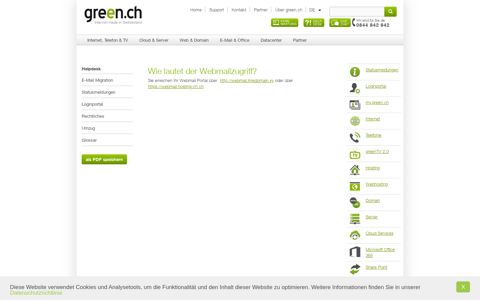 Wie lautet der Webmailzugriff? - Green.ch