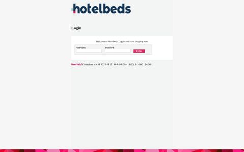 Login | Hotelbeds