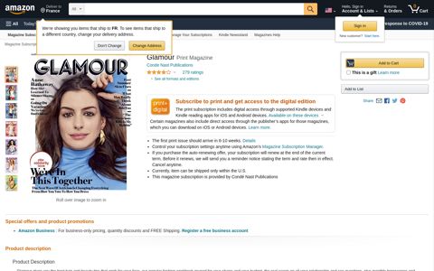 Glamour: Amazon.com: Magazines