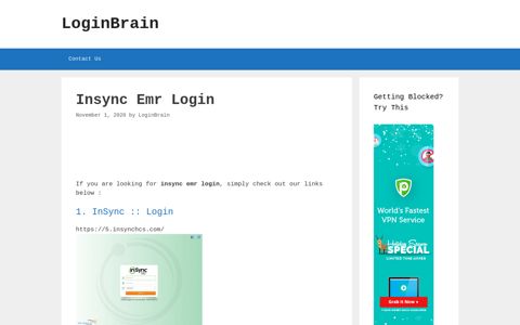 Insync Emr - Insync :: Login - LoginBrain