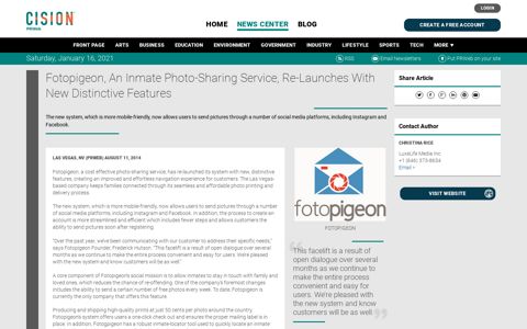 Fotopigeon, An Inmate Photo-Sharing Service, Re-Launches ...