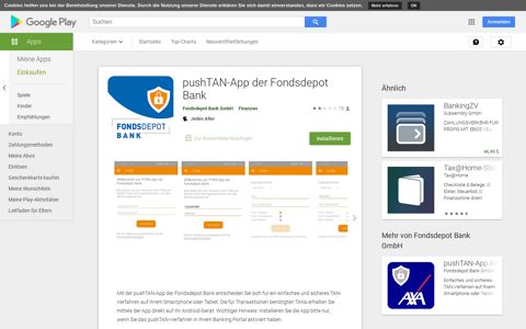 pushTAN-App der Fondsdepot Bank – Apps bei Google Play