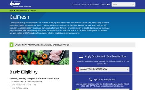 CalFresh - Department of Public Social Services