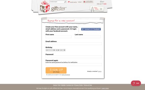 free wish list, gift registry and event calendar for ... - Giftster