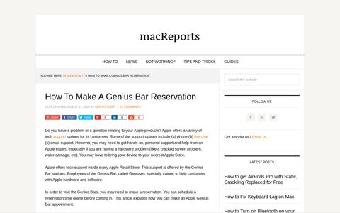 How To Make A Genius Bar Reservation - macReports