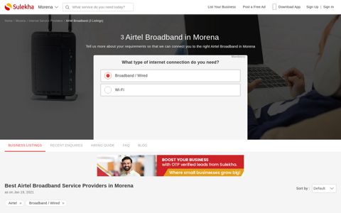 Top 10 Airtel Broadband in Morena, Airtel Internet Plans ...