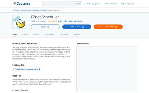 EZnet Scheduler Reviews and Pricing - 2020 - Capterra