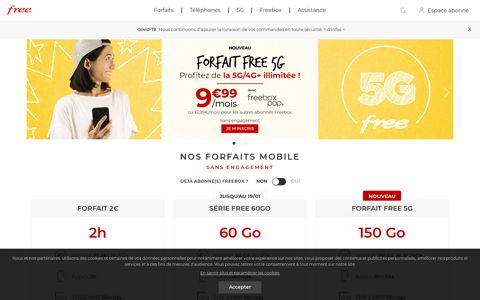 Free mobile : forfaits mobiles 4G+ sans engagement