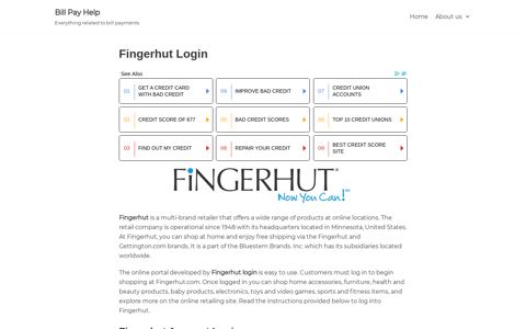 Fingerhut Login - - Bill Pay Help