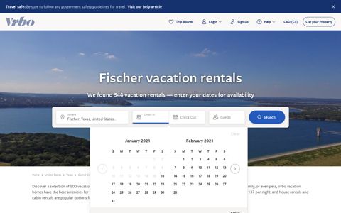 Fischer, TX, US Vacation Rentals: house rentals & more | Vrbo