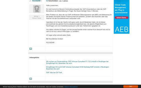 SAP-Kurse bei WBS und Alfatraining - SAP FORUM