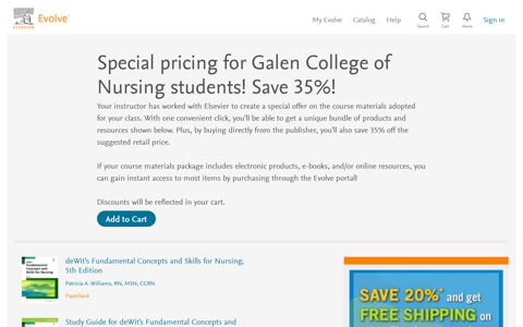 Special pricing for Galen College of Nursing students ... - Evolve