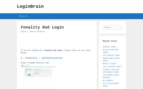 fonality hud login - LoginBrain