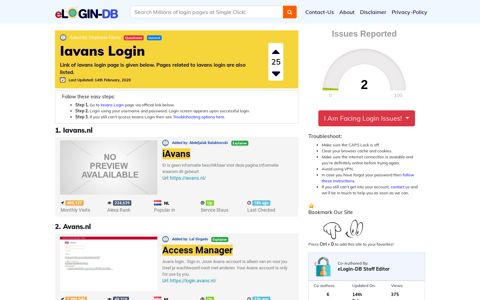 Iavans Login - A database full of login pages from all over the ...