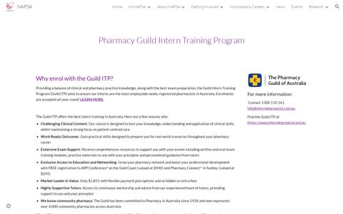 Pharmacy Guild Intern Training Program - NAPSA