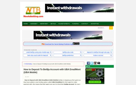 How to Deposit To Bet9ja Account with UBA EmailMoni (UBA ...