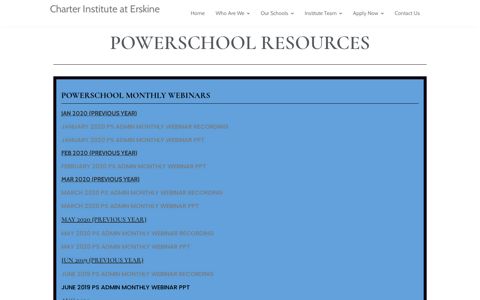 PowerSchool – Charter Institute at Erskine