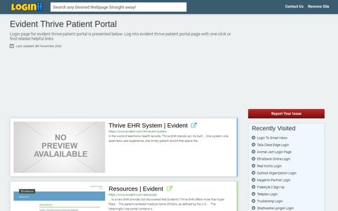 Evident Thrive Patient Portal - Loginii.com