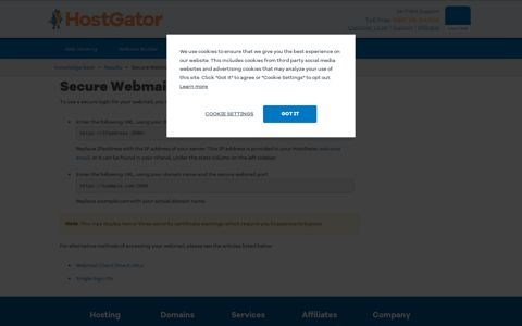 Secure Webmail | HostGator Support