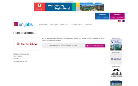 HERTIE SCHOOL Jobs | THEunijobs - Times Higher Education