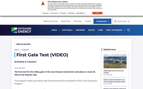 First Gate Test (VIDEO) - Offshore Energy