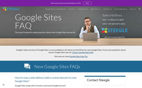 New Google Sites FAQ - Steegle.com