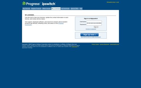 Manage My Licenses - myIpswitch