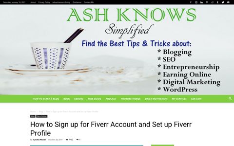 How to Sign up for Fiverr Account and Set up Fiverr Profile
