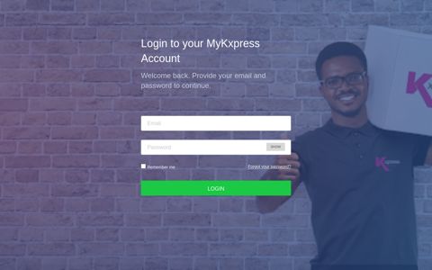 Login to your MyKxpress Account