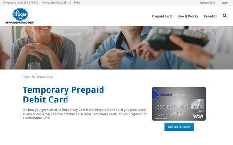 Temporary Visa Card | Kroger REWARDS Prepaid Visa