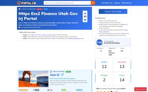 Https Ess2 Finance Utah Gov Irj Portal