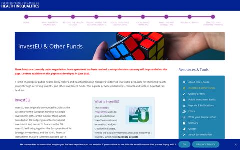 InvestEU & Other Funds - Financing e-Guide