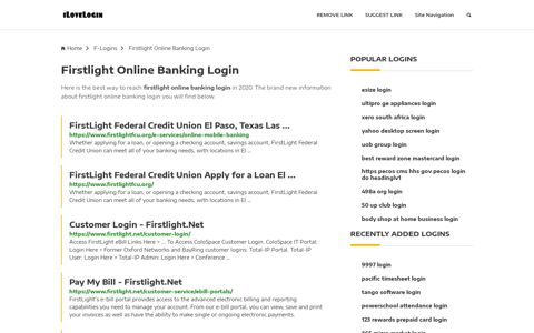 Firstlight Online Banking Login ❤️ One Click Access - iLoveLogin