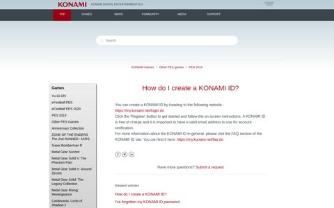 How do I create a KONAMI ID? – KONAMI Games
