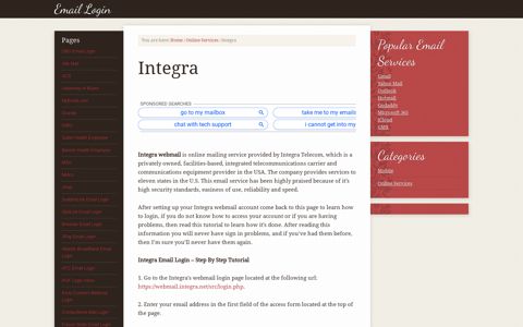 Integra Email Login – webmail.integra.net Sign In