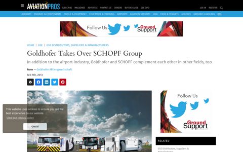 Goldhofer Takes Over SCHOPF Group | Aviation Pros