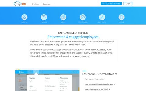 Employee Self Service Portal| ESS | greytHR - gcc