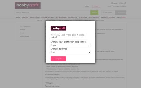 Hobbycraft Club Terms and Conditions