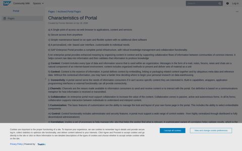 Characteristics of Portal - Confluence Mobile - Community Wiki