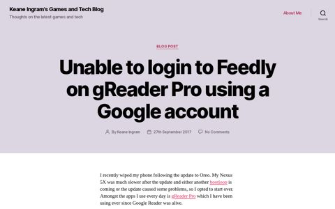 Unable to login to Feedly on gReader Pro using a Google ...