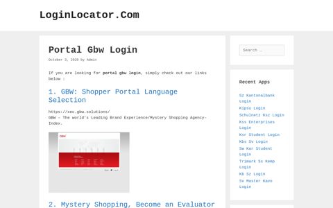 Portal Gbw Login - LoginLocator.Com