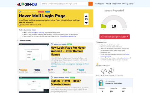 Hover Mail Login Page