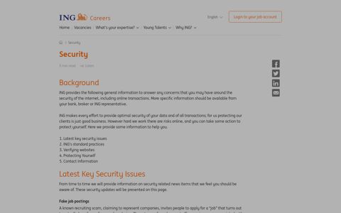 Security | ING