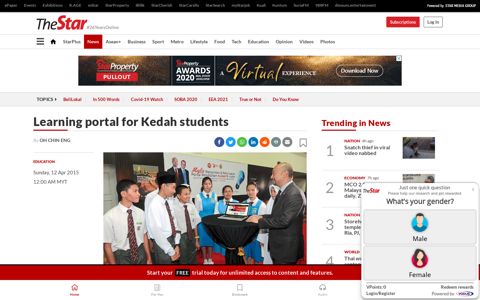 Learning portal for Kedah students | The Star