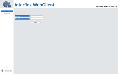 Interflex-WebClient Sprachauswahl Deutsch