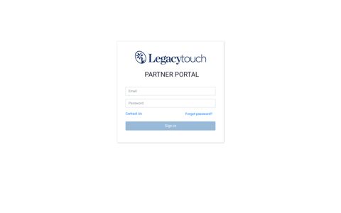 Legacy Touch Partner Portal