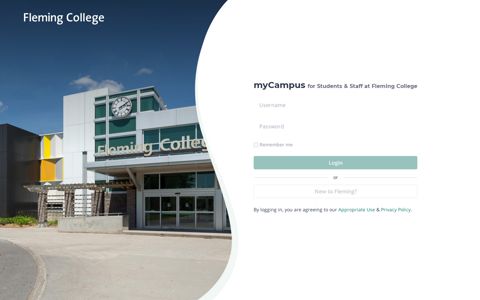 myCampus Portal Login - for Students and Staff at Fleming ...
