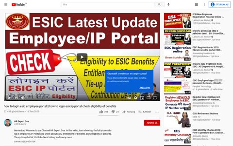 how to login esic employee portal - YouTube