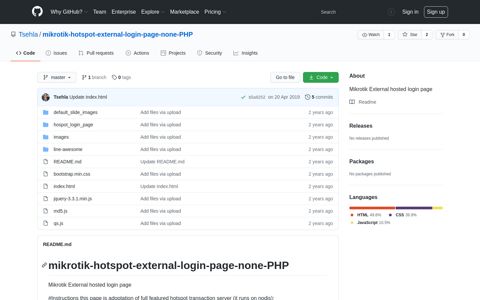 Tsehla/mikrotik-hotspot-external-login-page-none-PHP - GitHub